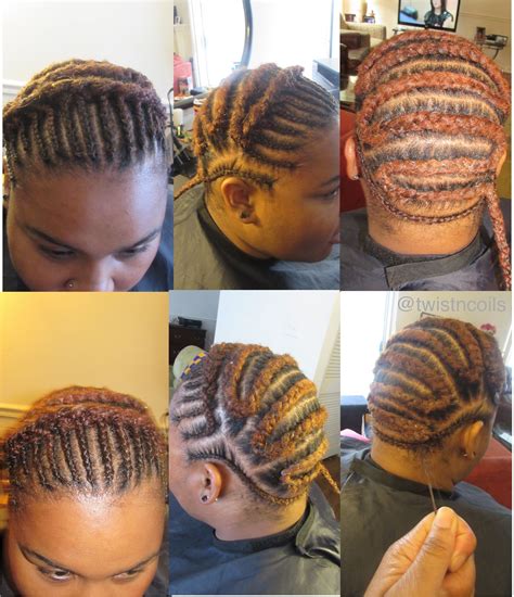 The whole point of knotless crochet braids is that the knots made to attach the hair are not showing. . Braiding pattern for crochet locs